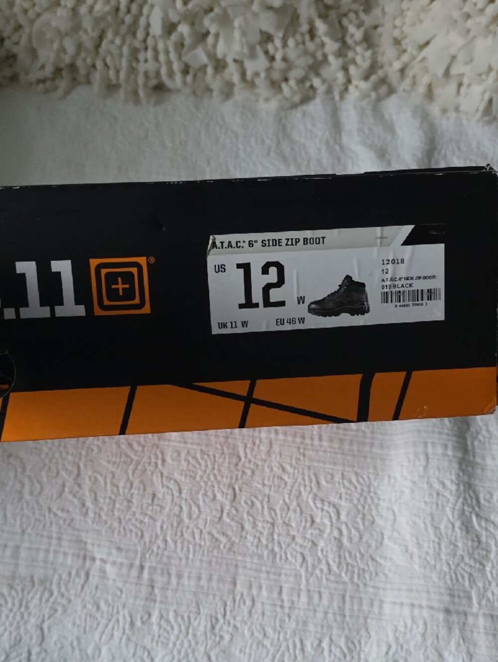 5.11 Tactical Men's Black Zipper Lace-Up Tactical Boots - Picture 3 of 3